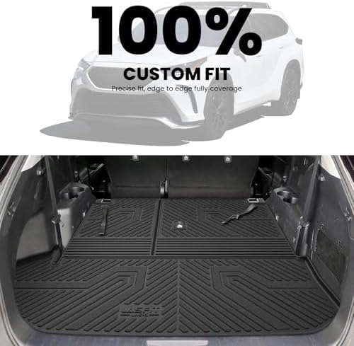 LASFIT Cargo & Backrest Mats for Toyota Highlander 2026-2020 7 & 8 Seats - Image 5