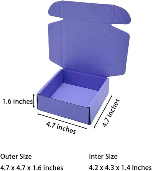 15 Pcs 4.7 x 4.7 x 1.6 Inches Mini Size Corrugated Cardboard Gift Boxes - Image 2
