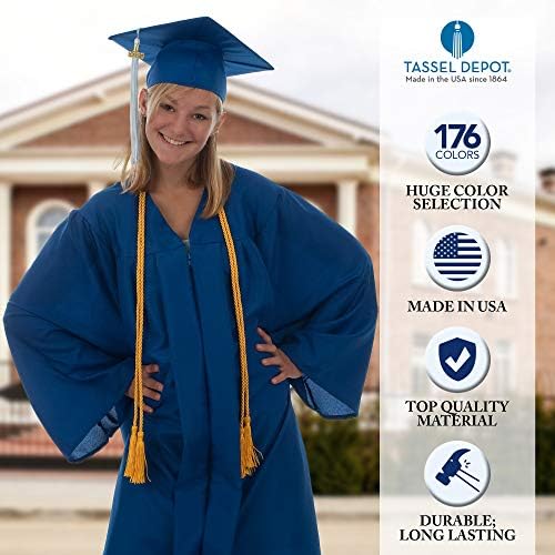 Tassel Depot Graduation Honor Cord - Red/Light Blue - Every School Color Available - Made In Usa - Image 3