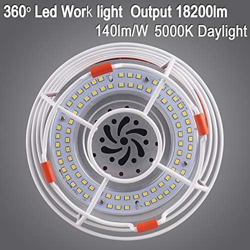 Dephen 130W LED Temporary Work Light - 18200 Lumen, Rugged Steel Safety Guard, Linkable Design, UL Listed, 5 Year Warranty - Image 4