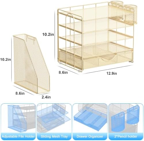 gianotter 5-Tier Desk Organizer with Drawers and File Holders - Image 5