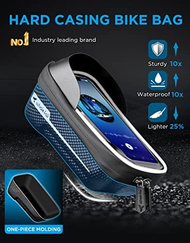 whale fall Bike Frame Bag, Molded Hard Shell, Reflective Bike Phone Holder - Image 2