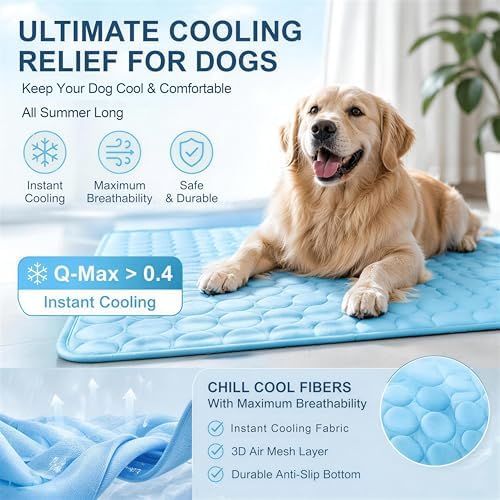 Cooling Mat for Dogs Large,Dog Cooling Mat Indoor,20"x24",Crate Pad for Pet - Image 3