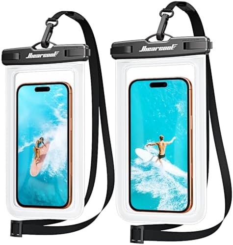 Hiearcool Waterproof Phone Pouch, Waterproof Phone Case, 2-Pack Clear by Hiearcool