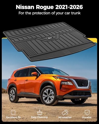 3W Cargo Mat for 2021-2026 Nissan Rogue S/SL/SV/Platinum (NOT for Sport) - Image 2
