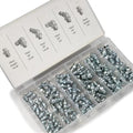 NEIKO 50463A Grease Fitting Assortment | 110 Piece | SAE | Straight and Angled Zerk Kit | A3 Steel | For Angled Grease Guns, Bearing Housings, Mechanical Component Lubrication by NeikoTools