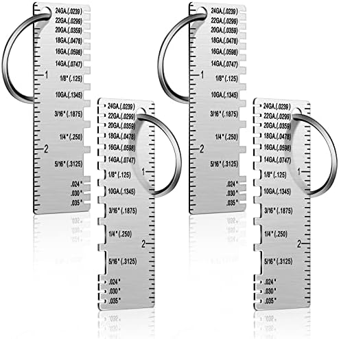 Konohan Double Sided Wire Thickness Gauge Tool for Metal, Silver by Konohan