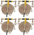 VEVOR Ratchet Chain Binder, 5/16 in x 14 ft G80 Chains, 8000 lbs Working Load of Ratchet Load Binder, Chains and Binders Set, Tie Down Hauling Chain Binders for Hauling, Towing, Logging (4 Sets) by VEVOR