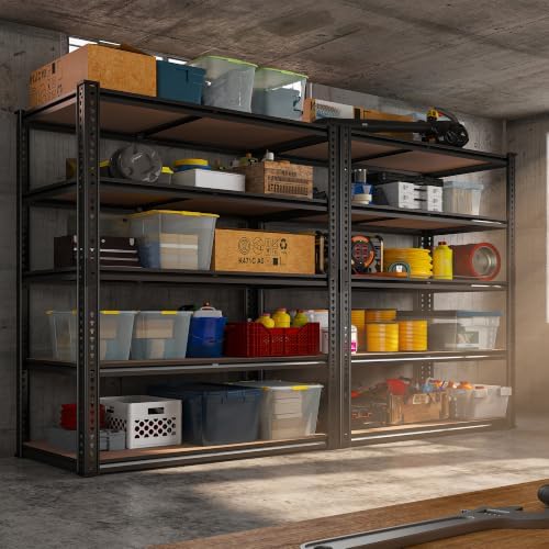 REIBII 40" W Storage Shelves,2500LBS Heavy Duty Garage Shelving for Basment - Image 4
