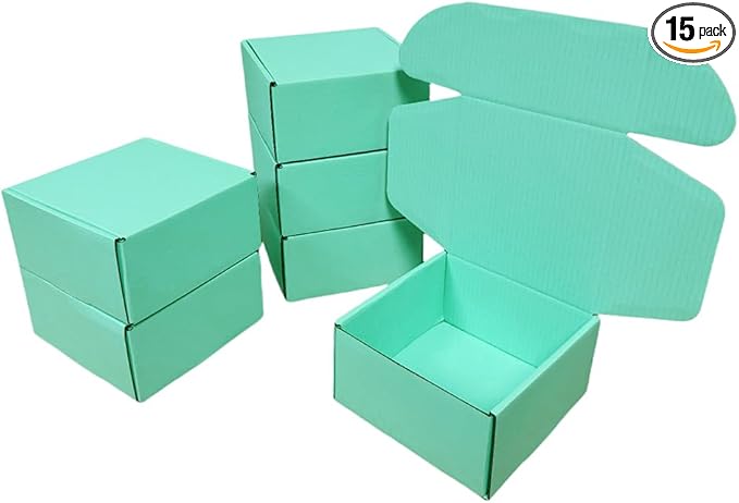 15 Pcs 6 x 6 x 3 inches Corrugated Cardboard Gift Boxes Recyclable Shipping by Unknown