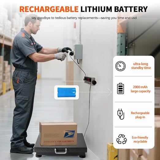 MEIYA Heavy Duty Shipping Scale, 441 lb Industrial Platform Scale - Image 4