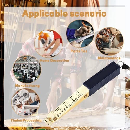 Door Gap Measuring Tool, 1-15mm Fire Door Gap Gauge Checker Tool Engineering Ruler,Vernier Feeler Gauges for House Engineering Inspection Flatness Measuring 0.5mm - Image 6