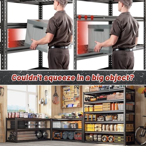 REIBII 6 Tier Heavy Duty Storage Shelving for Garage Basement Warehouse - Image 6