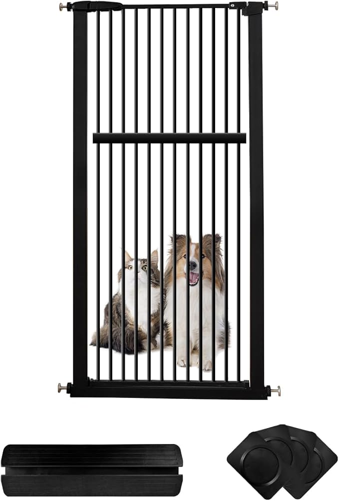 Lumizone Extra Tall Pet Gate 55.12" High Pressure Mounted 30.12"-34.05" Extra by Lumizone