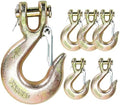 3/8" Chain Hooks, 6‑Pack Heavy Duty Clevis Slip Hook for Trailers by YEAZHEN