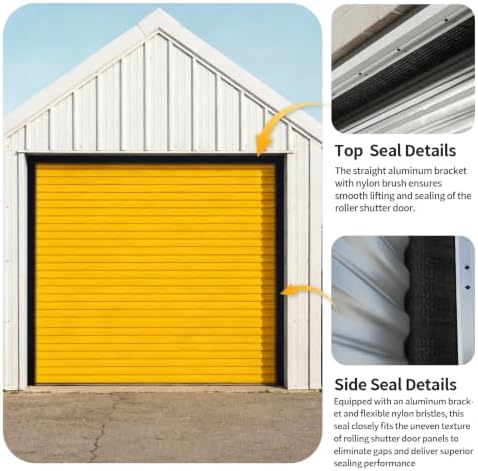 8x8 FT 3" Garage Brush Seal Kit for Roll-Up & Commercial Doors - Image 5