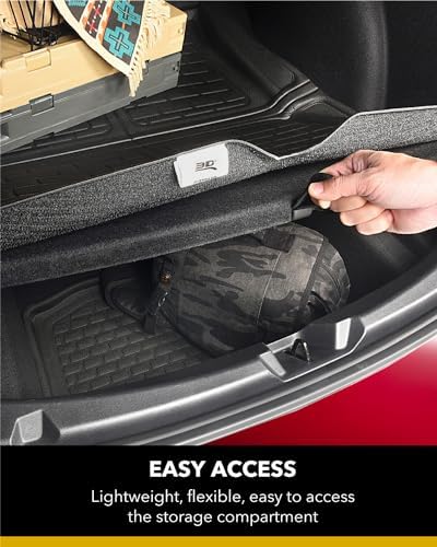 3D MAXpider Custom Fit Kagu Cargo Liner (Black) Compatible with Tesla Model Y 5-Seat 2020-2026 - Rear Lower Cargo Liner - Image 2
