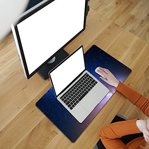 QiyI PU Leather Large Mouse Pad, Office Decor, 31.5" x 15.7", Starry Sky - Image 3
