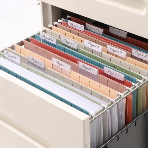 SUNEE Hanging File Folders Retro Colors, 6 Pack Letter Size File Folders with 1/5-cut Tabs, Stay Organized for Your Home and Office Bulk File and Documents - Image 7