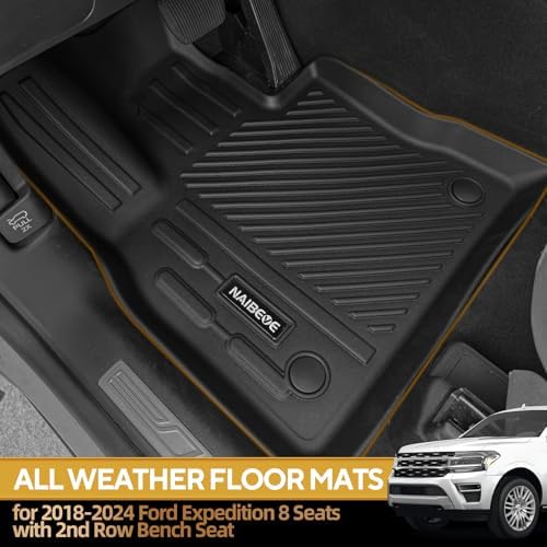 Naibeve Floor Mats for 2018-2024 Ford Expedition 8 Seats (Not for MAX) - Image 2