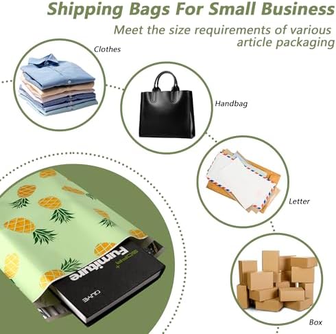 Poly Mailers 6x9 Inch, 100 Pack, Pineapple Self-Seal Shipping Bags - Image 5