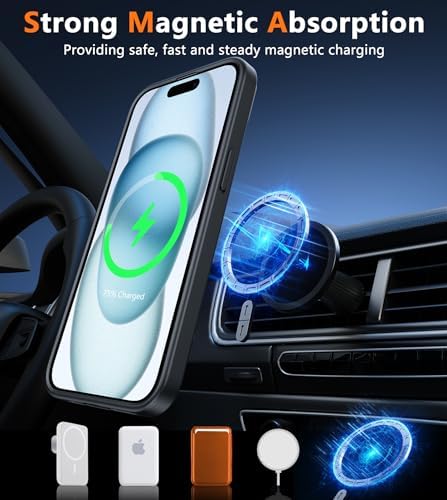 FNTCASE for iPhone 15/14/13 Case, Fit for Magsafe, Translucent Matte Back - Image 4
