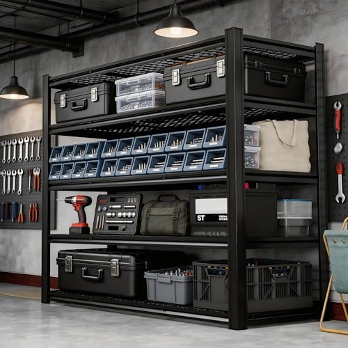 Heavy-Duty Garage Shelving | Metal Garage Storage Racks, 6000-pound capacity; Adjustable Storage Racks for Garage Storage,Multi-Purpose Shelving Unit,84 "H x 61.94 "W x 24 "D (5T-84H*61.94W*24D) - Image 6
