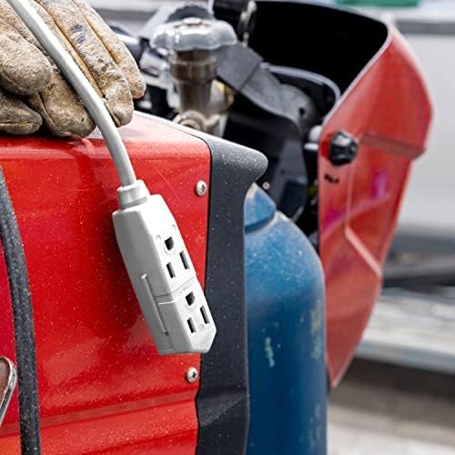 GE 3-Outlet Flat Extension Cord 25 Ft Grounded Extension Cord - Image 6