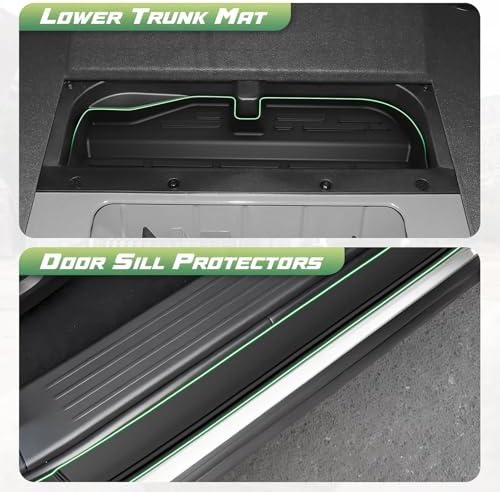 Cartist Floor Mats for Ford Bronco 4 Door 2021-2025 2026, All Weather Cargo Liner & Door Sill Guards for Bronco Accessories, Heavy Duty TPE Cargo Mats, Car Accessories - Image 4