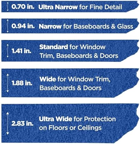 ScotchBlue Original Multi-Surface Painters Tape,1 Inch Wide (0.94 in.x60 Yds),3 Rolls,Blue Paint Tape Protects Surfaces & Removes Easily,Masking Tapes for Indoor & Outdoor Use(2090-24EC3),(Pack of 8) - Image 2