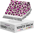 Fuxury Poly Mailers 10x13" 1200pcs,Cute Shipping Bag for Clothes,Pink Leopard by Fuxury