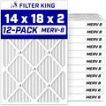 Filter King 14x18x2 Air Filter MERV 8, AC Furnace Filters (12-Pack) by FilterKing