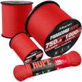 Paracord Rope 750 lb - 500ft 5/32" Parachute Cord 4MM 12-Strand para Cord - Heavy Duty Spool String for Survival,Camping Gear, Survival Bracelet, Clothesline - Red by Triberion