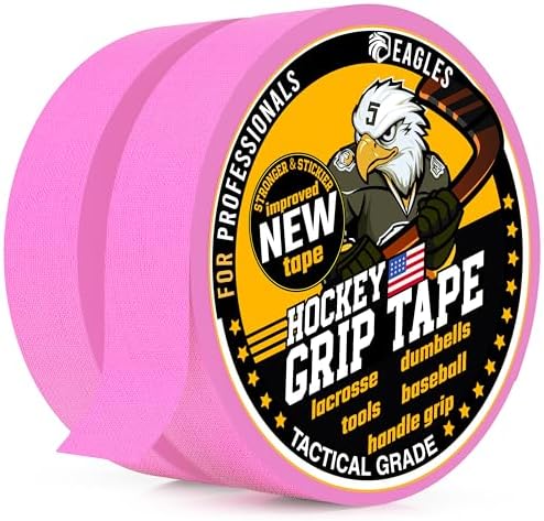 EAGLES Hockey Tape Rose Pink 1inch Grip Tape 2 Roll Athletic Sports Tape by EAGLES%C2%AE