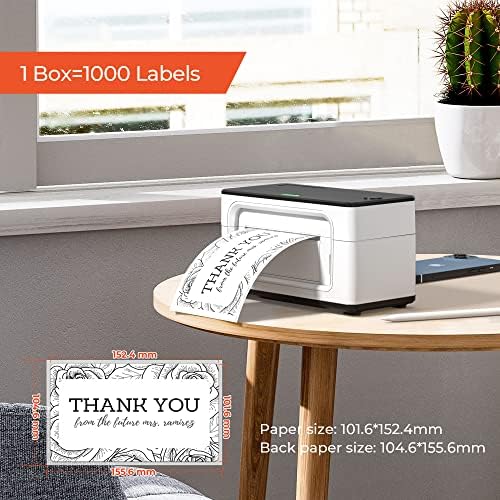 MUNBYN 4x6 Inch Thermal Labels, 1000 Labels/2 Stacks(500 Pcs per Stack) (Pack of 2) - Image 3
