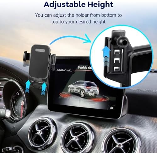 Car Phone Holder Fit for CLA 2015-2019/GLA 2016-2020/A-Class 2017-2019 Accessories -Cell Phone Mount for CLA/GLA 8 inch Touchscreen Hands-Free 360° Rotation - Image 6