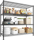 DurayLoly Extra-Wide 4-Tier 800LBS Storage Rack, Adjustable Shelves, Black by Durayloly