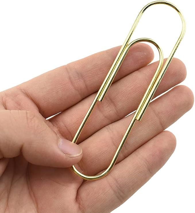 HAHIYO Paper Clips Sturdy 4 inches Length 14 Pack Paperclips Heavy Duty Tight by HAHIYO