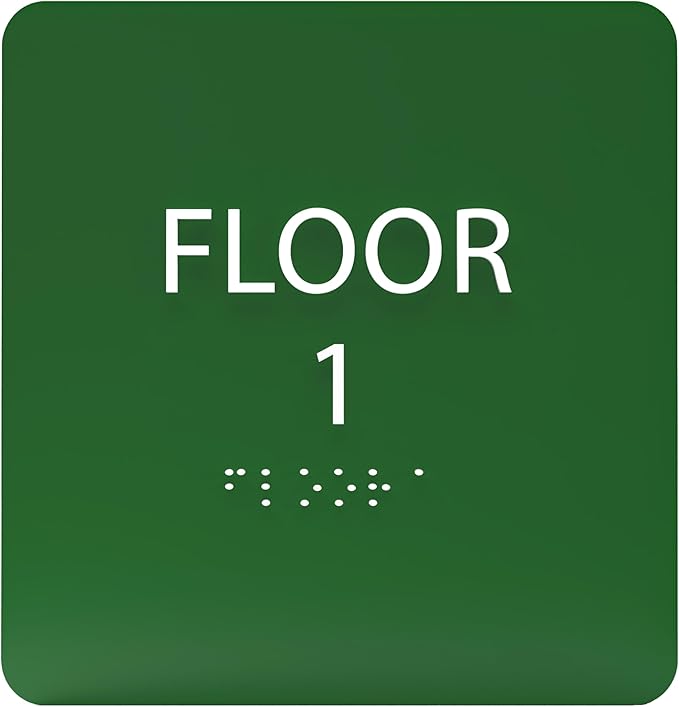 Forest ADA Floor 1 Sign with Braille – Made from Durable Acrylic and Ready to by ADACentralSigns