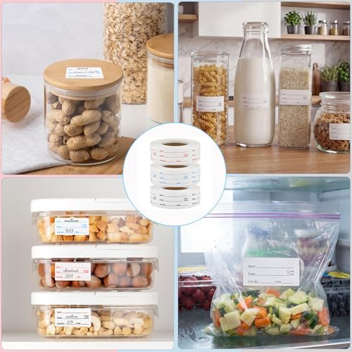 3 Rolls Removable Food Labels, 1500 Date Stickers, 1 x 2 Inch, 3 Colors - Image 7