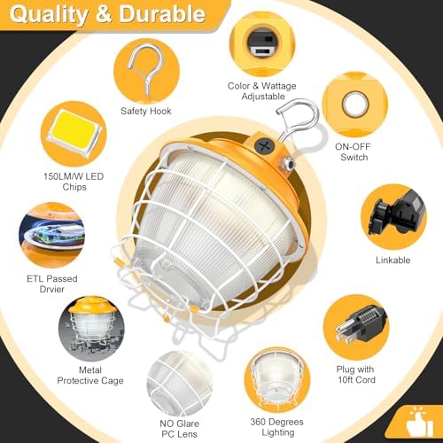 60W LED Temporary Work Light, Outdoor LED Construction Light 15000LM 8Pack - Image 6