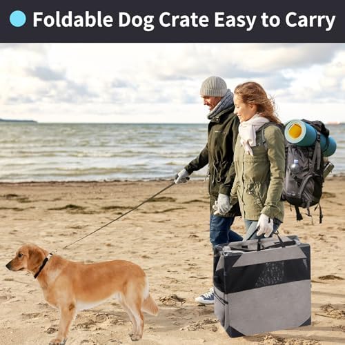 Zikopomi 36 Inch Portable Soft Foldable Dog Crate, 36" L x 25" W x 25" H - Image 2