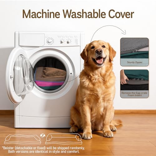 Comfort Expression Washable Dog Bed with Bolster for Medium to Large Dogs - Image 5
