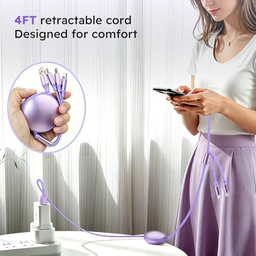 3 in 1 Multi Charging Cable, 2 Pack 4FT Charging Cords for Multiple Devices - Image 3