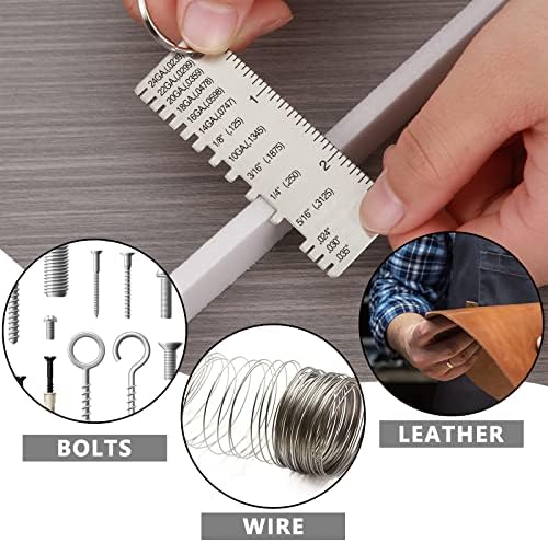 Konohan Double Sided Wire Thickness Gauge Tool for Metal, Silver - Image 6