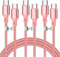 cugunu 60W USB C to USB C Cable, 3 Pack 6ft Type C Fast Charger Cord (Pink) by CUGUNU