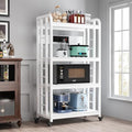 Bakers Rack with Power Outlet ，4-Tier Kitchen Baker's Rack,Microwave Cart by SIREDEEP