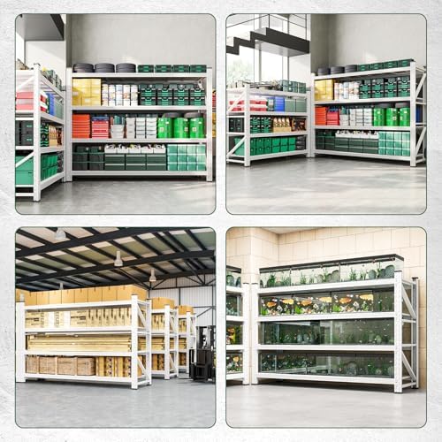 Letaya 71.3" W Metal Storage Shelves,5000LBS Heavy Duty Garage Shelving Units, 4 Tier Adjustable Utility Rack Shelf,Large Industrial Shelves,for Shop,Warehouse,Basement (71.3" W x 24" D x 70" H) - Image 6