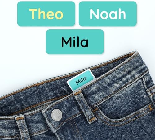 TeddyLabels - Clothing Labels for Nursing Home (120) – Self-Adhesive Name Tags for Clothes and Personal Items. Personalized Labels for Daycare, Nursing Homes, and Laundry Use - Turquoise by Teddylabels