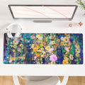 QiyI PU Leather Large Mouse Pad, Office Decor, 31.5" x 11.8", Ivy Flowers by QIYI